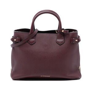 Pre-Loved Burberry Medium Leather and House Check Banner Satchel